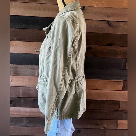 Olive Green Madewell Utility Jacket Zip-Up Multi Pockets - Picture 6 of 7